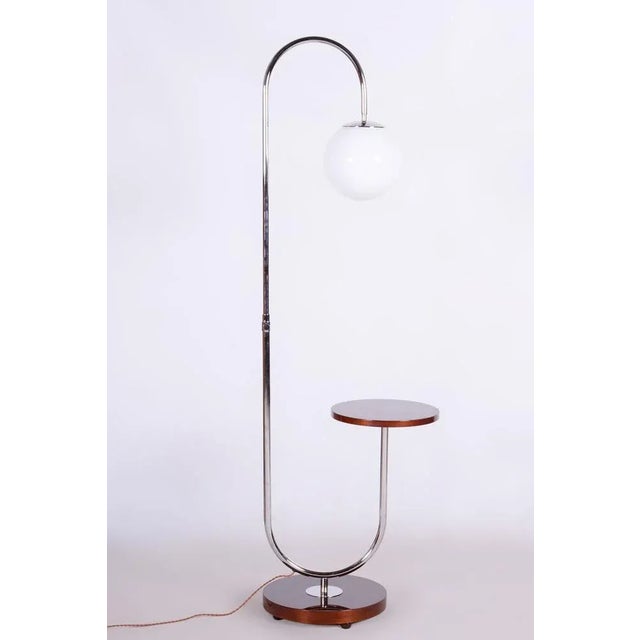 Art Deco Floor Lamp in Chrome attributed to Jindřich Halabala for Up Závody, Czechia, 1930s For Sale - Image 10 of 10