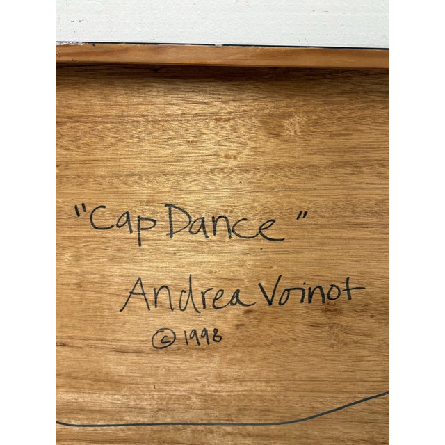 Circa 1998 Andrea Vonoit “Cap Dance” Original Oil Painting. For Sale - Image 12 of 12