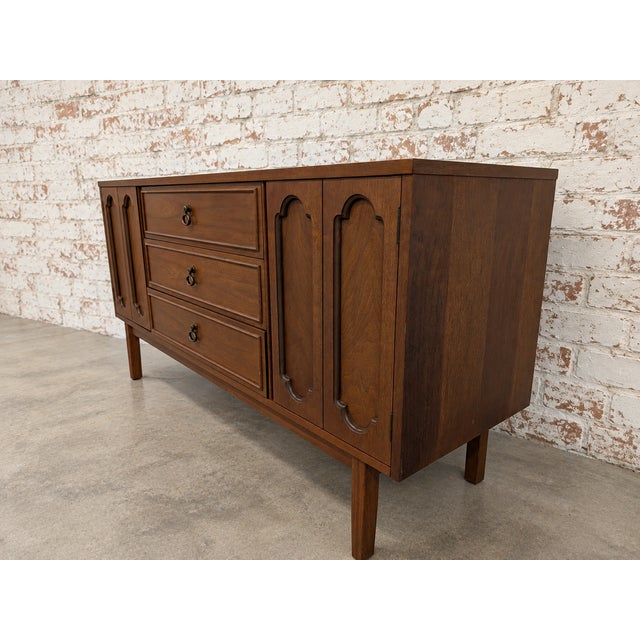 Mid-Century Modern Vintage MCM J.B.Van Sciver Solid Wood Walnut Dresser/Credenza With Original Hardware For Sale - Image 3 of 7