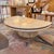 Mid-Century Modern Vintage Tessellated Travertine Swivel Coffee Table by Casa Bique For Sale - Image 3 of 14