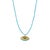 Gold Evil Eye Pendant Tiny Turquoise Stone Beaded Positive Necklace For Sale In Miami - Image 6 of 9