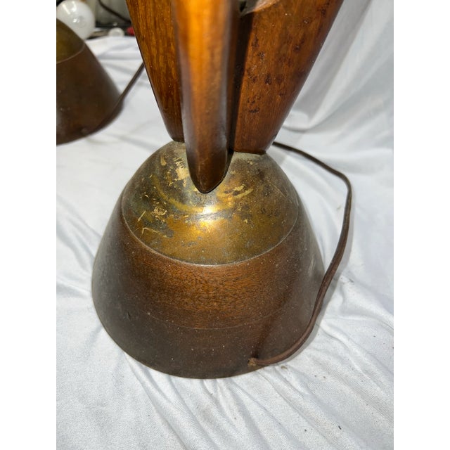 Mid-Century Table Lamps in the Style of John Keal for Adrian Pearsall For Sale - Image 10 of 11