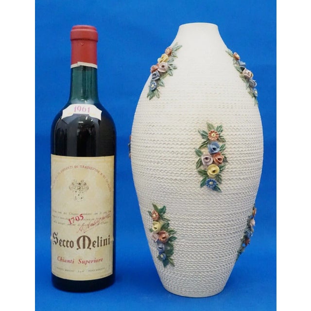 20th Century Ceramic Vase with Flowers in Relief from the Ilsa Factory, Albisola, Italy, 1920s For Sale - Image 10 of 18