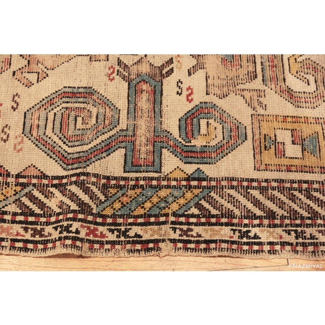Shabby Chic Nazmiyal Collection Antique Caucasian Dagestan Rug For Sale - Image 3 of 8