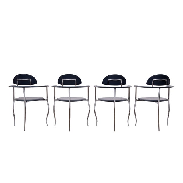 Animal Skin Italian Marilyn Stiletto Dining Chairs from Arrben, 1970s, Set of 4 For Sale - Image 7 of 13