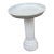 Vintage American Made White Glazed Terracotta Column Pedestal Bird Bath For Sale