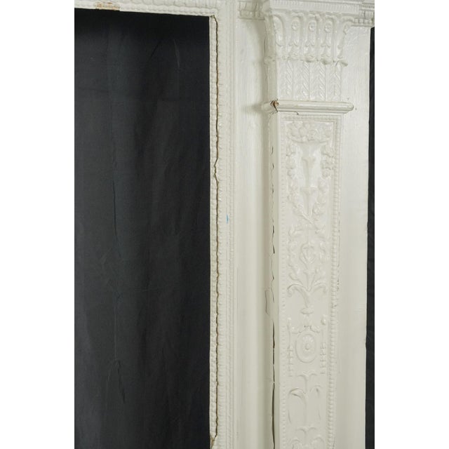 Wood Antique Victorian White Wooden Fireplace Mantel For Sale - Image 7 of 12