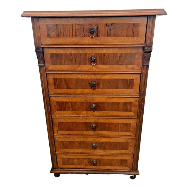 1920s Rare Biedermeier Lingerie Dresser Chest Vienna Woodwork by Kozik Karl U. Berta For Sale