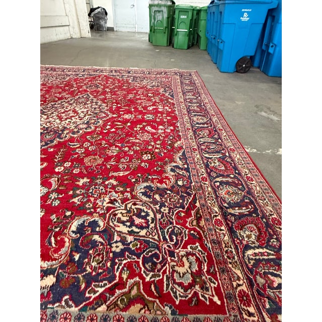 9ft 6in × 12ft 6in Persian Wool Area Rug For Sale - Image 4 of 12