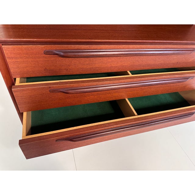 German Teak Cabinet with Bookcase and Fold-Out Writing Tablet from Strobeck, 1972 For Sale - Image 9 of 18