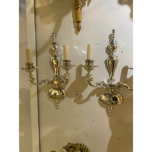 Edward F. Caldwell & Co. 1920s Caldwell Silver Plated Sconces For Sale - Image 4 of 5