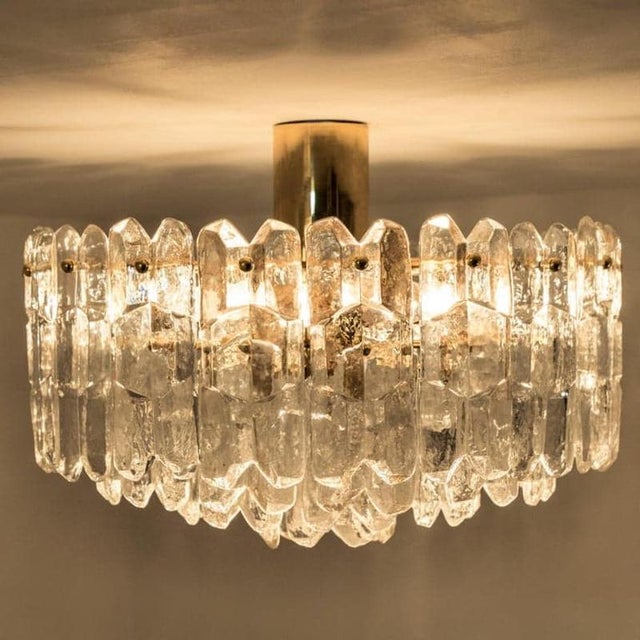 Palazzo Light Fixture in Gilt Brass and Glass by J. T. Kalmar for Kalmar, 1960 For Sale - Image 9 of 18