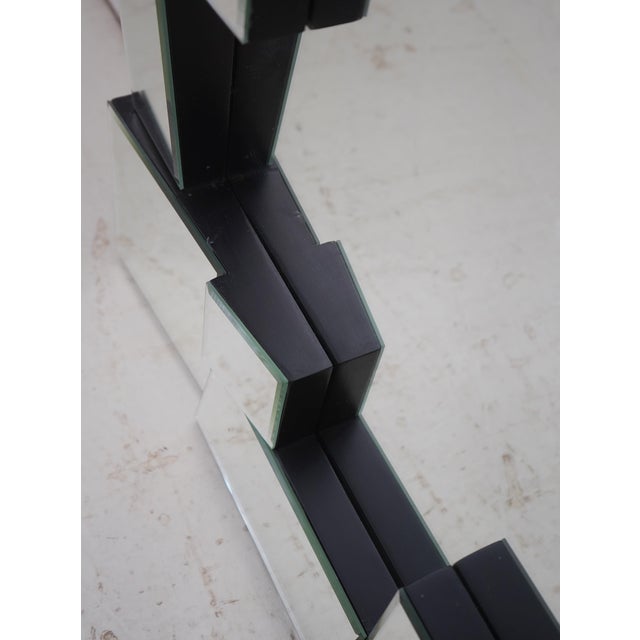 Glass Modern Design City Scape Large Wall Mirror For Sale - Image 7 of 8