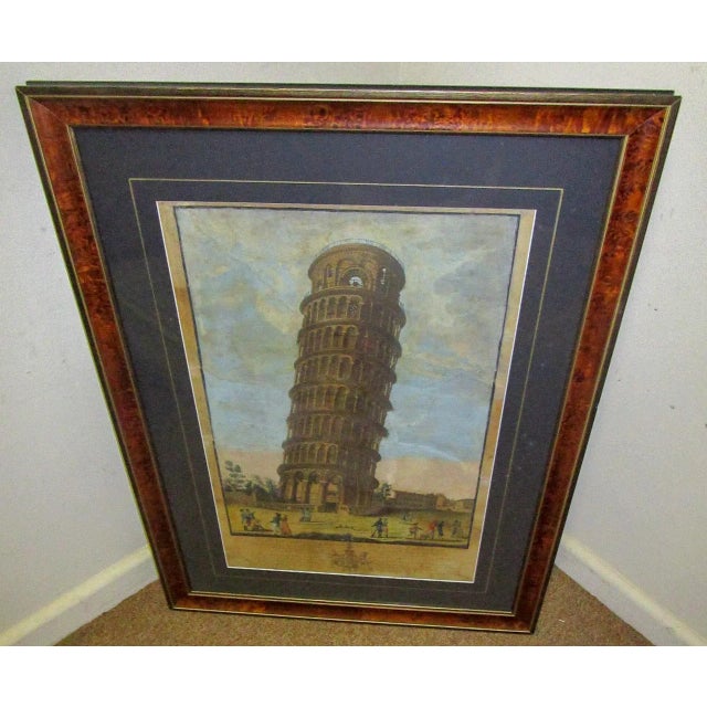 Figurative 19th Century Framed Italian Prints of Pisa by Engraver Antonio Verico - Set of 3 For Sale - Image 3 of 13