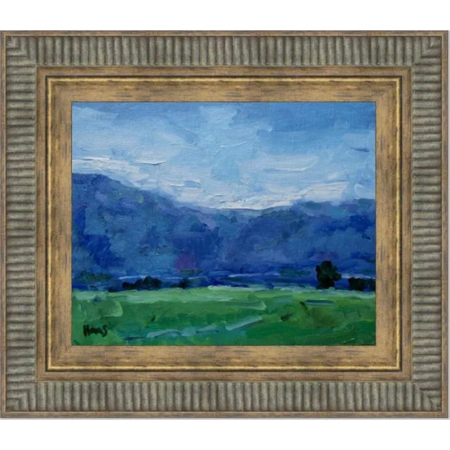 2020s Genoa Hills, Nevada, Impressionist Style Landscape Original Oil Painting For Sale - Image 5 of 5