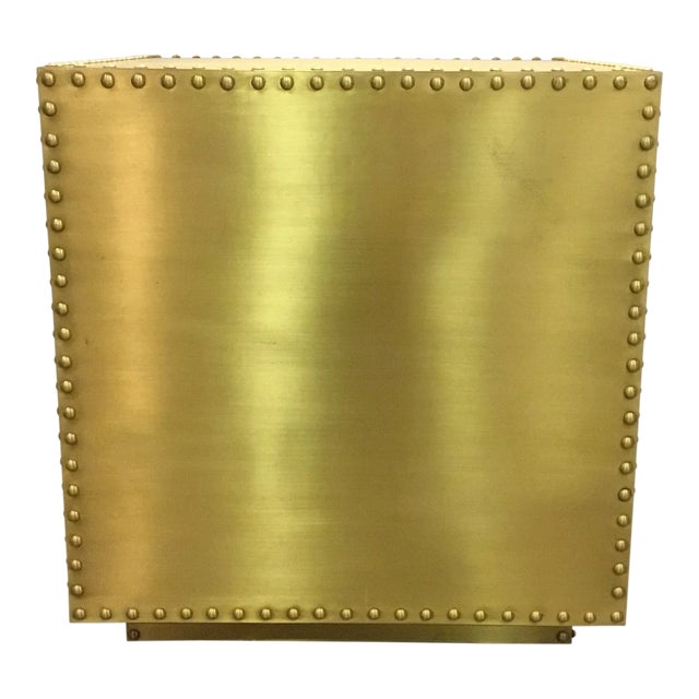 Modern Brass Cube Bunch Table For Sale