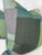 Custom pair of 22" pillows covered front and back in same repeat of Peter Dunham "Collage" in color green/gray linen....