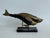 Vintage Brass and Wood Sculpture Depicting Two Fish In the manner of Doug Wylie