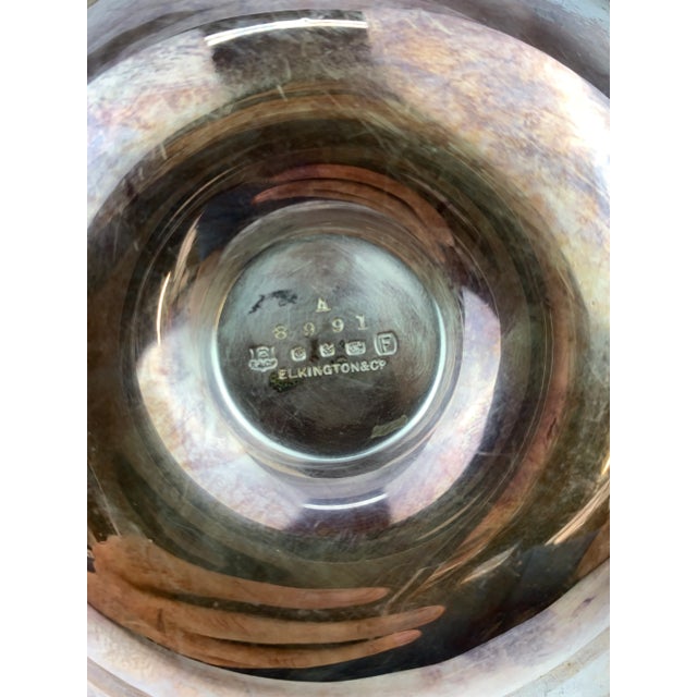 Vintage Silverplate Taper Candle Dish by Elkington & Co For Sale - Image 11 of 11