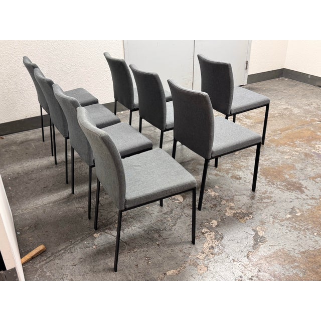 Eq3 Frank Charcoal Dining Chairs, Set of Eight For Sale - Image 4 of 12