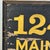 American Lovely Vintage Wood and Gilt House Number Sign "1243 Main St" With Great Font For Sale - Image 3 of 10