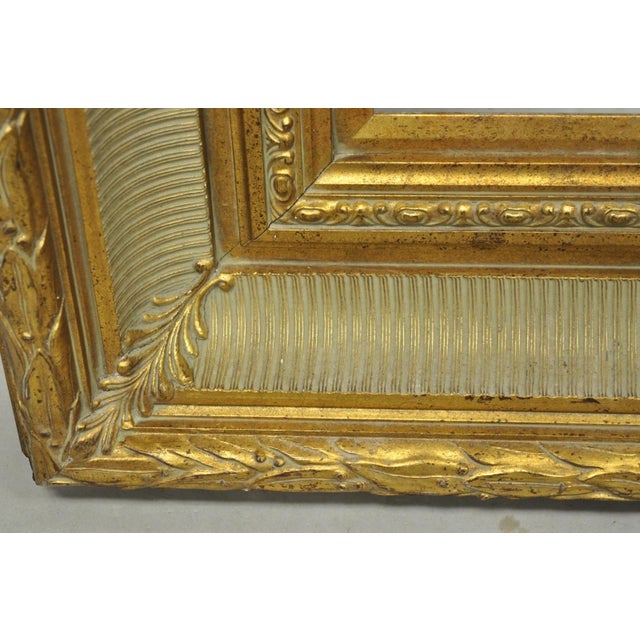 Vintage Large 42x36 French Louis XV Style Gold Gilt Wall Art Picture Frame For Sale In Philadelphia - Image 6 of 18