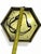 Late 20th Century Vintage Octagonal Brass Beveled Glass Ceiling Light Flush Mount For Sale - Image 5 of 6