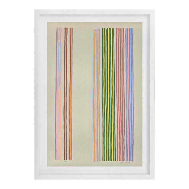 Gene Davis, Royal Curtain, Hand Signed Screen Print, Abstract, 37 X 28 In. Framed, 1980 For Sale
