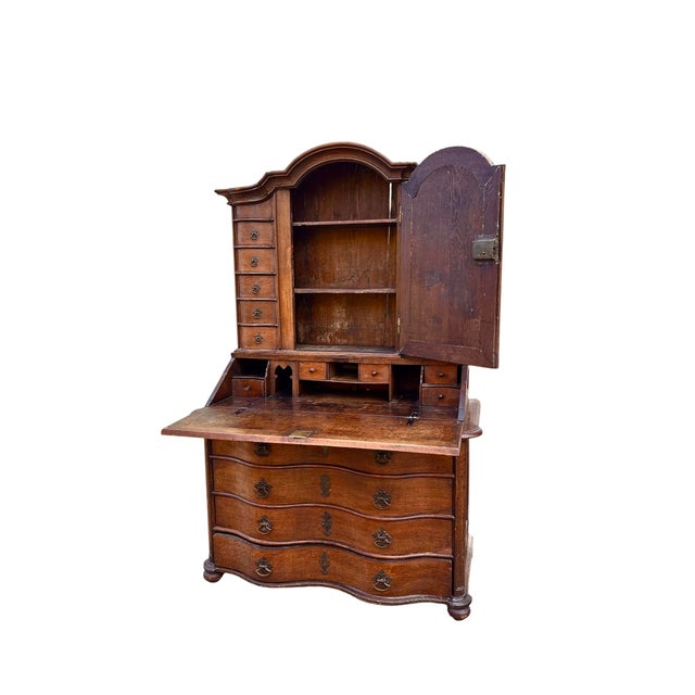 Baroque Antique German Baroque Tabernacle Secretary Desk Cabinet For Sale - Image 3 of 4