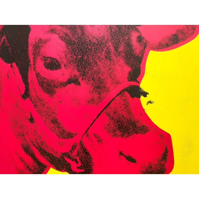 1990s Andy Warhol Foundation Vintage 1992 Lithograph Print Extra Large Pop Art Poster " Cow " 1971 For Sale - Image 5 of 10