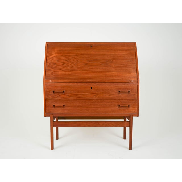 Mid-Century Teak Secretary by Arne Wahl Iversen, 1960s For Sale - Image 9 of 16