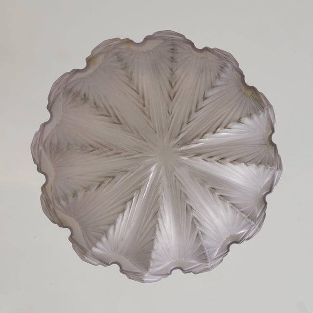1920s French Art Deco Molded Glass Spherical Pendant For Sale - Image 9 of 10