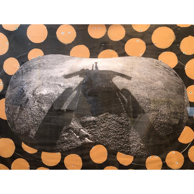 Scoli Acosta, Scoli Acosta Large Contemporary Mixed Media Painting LA Art Red Planet Collage, 2006 For Sale - Image 12 of 18