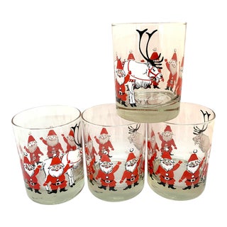 1960s Georges Briard Double Whiskey/Old Fashion Glasses- Set of 4 For Sale