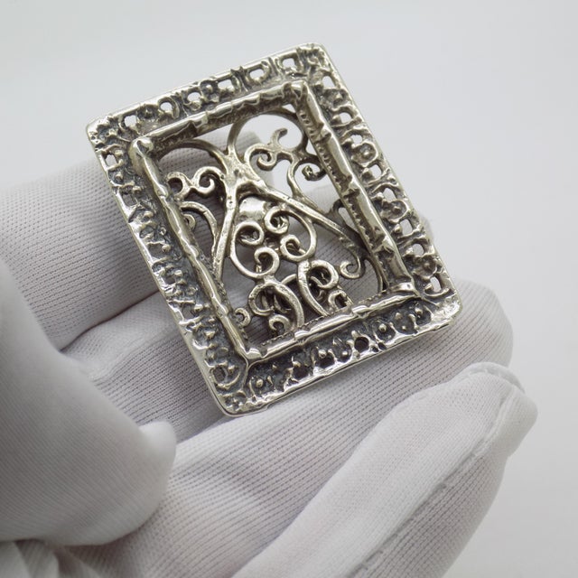 This decorated miniature frame was handmade in Arezzo, Tuscany, during the 1970s/1980s. Crafted in Continental Silver...