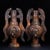 1950s Monumental Pair of Carved Horn Vases - Chinese Double Dragon Handled Bottles, 12kg For Sale - Image 10 of 10