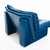 Set of Vintage Blue Leather Armchair and Ottoman by Nicoletti Salotti for Avanti, Italy, 1980s For Sale - Image 10 of 18