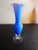 Cobalt Blue Ombre Hand Blown Cased Glass Bud Vase For Sale - Image 4 of 7