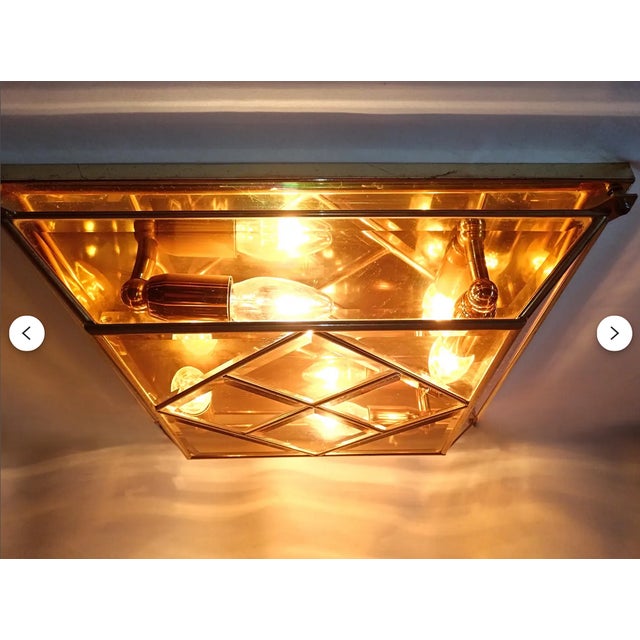 Modern Art Deco Murano Glass Ceiling Light, 1970s For Sale - Image 6 of 12