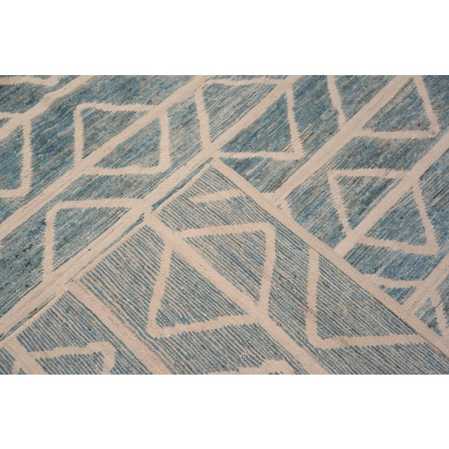 Blue Nazmiyal Collection Oversized Geometric Contemporary Rug For Sale - Image 8 of 9