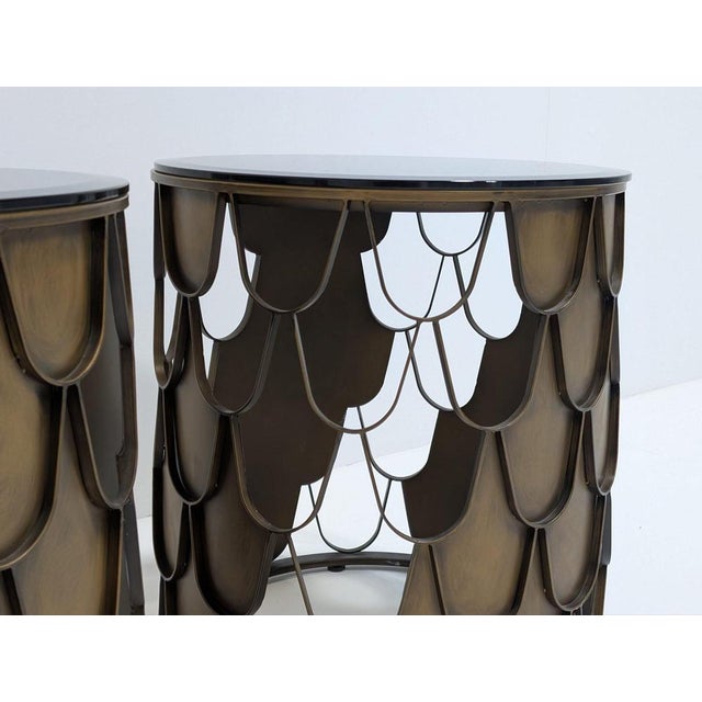 Copper L’indiscret Side Tables from Eichholtz, Set of 2 For Sale - Image 8 of 13