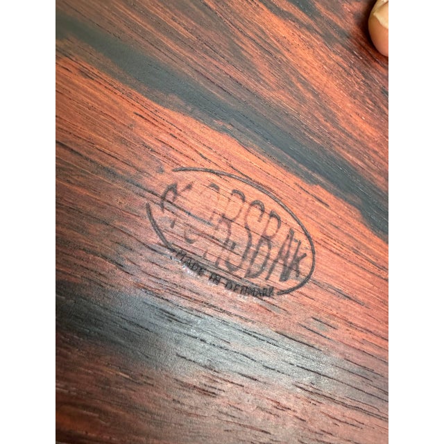 1960s Mid Century Danish Rosewood Plates by Morsbak – Set of 7 Vintage Scandinavian Modern Wood Plate Char For Sale - Image 4 of 7