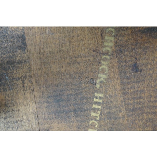 Vintage L Hitchcock Maple Cricket Piano Foot Stool Stenciled Fruit Tripod Base For Sale - Image 16 of 18