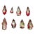 Collection of 8 Antique German Mercury Glass Santa Claus Christmas Ornaments, C. 1920–1940 For Sale