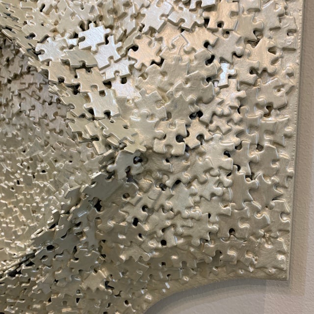 2020s "Monarch in Gold" Contemporary Mixed-Media Puzzle Sculpture For Sale - Image 5 of 9