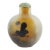 Chinese Natural Silhouette Shadow Agate Snuff Bottle With Green Stopper For Sale