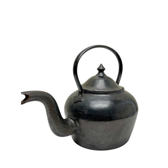 An authentic Scottish hand-cast iron kettle with a tough industrial look. A beautiful object for a rustic or industrial...