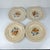 Set of 4 Sarreguemines dessert plates with a floral motif, first half of the 20th century Cream and beige tones...