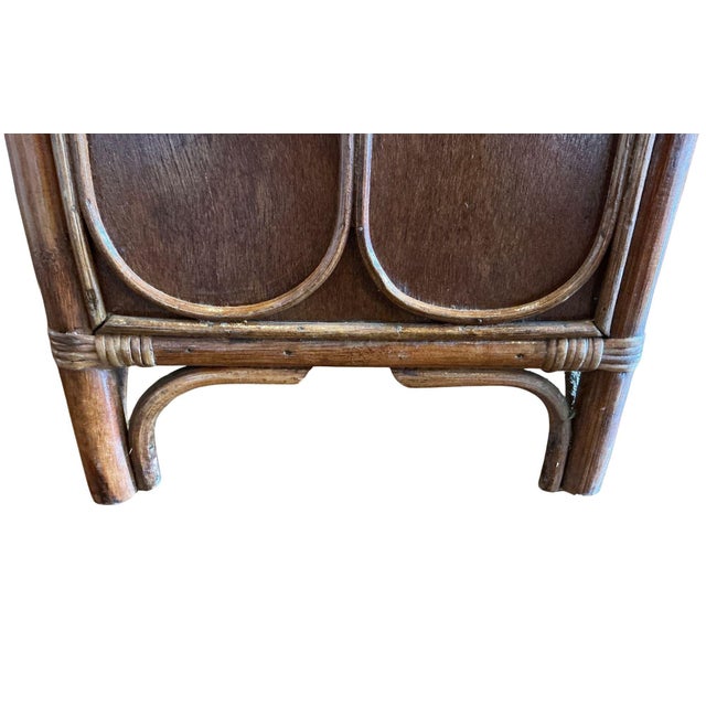 Brown Mid 20th Century French Designer Bamboo Cabinet For Sale - Image 8 of 10