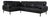 Plura Leather Corner Sofa in Black from Rolf Benz For Sale